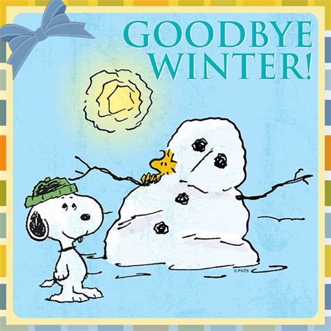 Goodbye Winter Snoopy Snoopy Love Charlie Brown And Snoopy