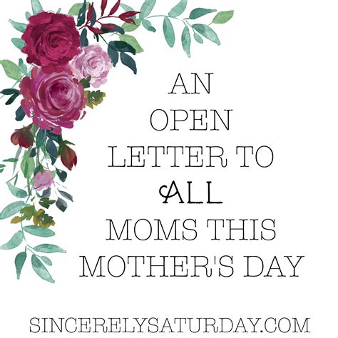 Mother's day is one special day that honors & celebrates the bliss of motherhood throughout the world. AN OPEN LETTER TO ALL MOMS THIS MOTHER'S DAY | Sincerely ...