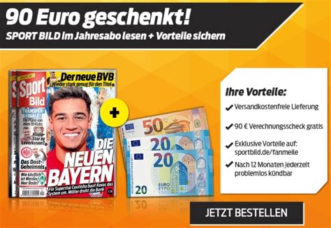 Mega Deal F R Sportfans Jetzt Sport Bild Jahresabo Sichern Und Euro