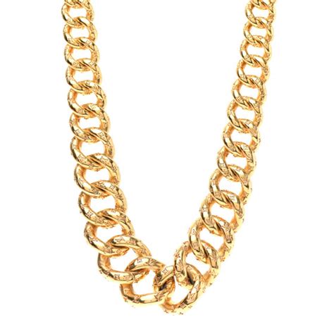 Louis Vuitton Metal 2d Chain Necklace Gold 947212 Fashionphile