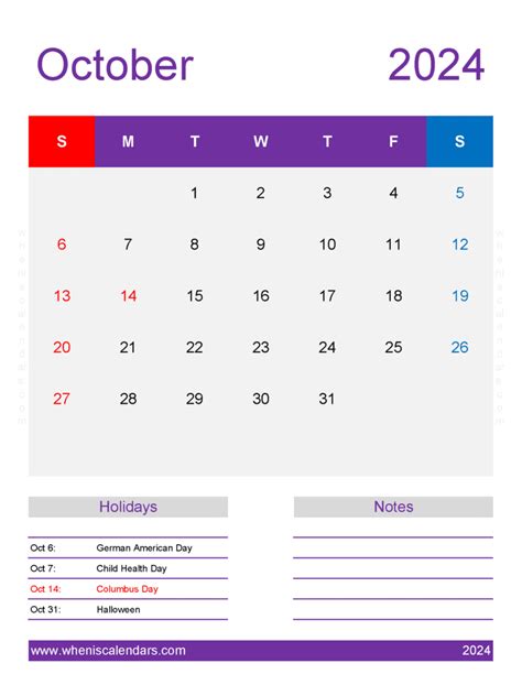 October 2024 Calendar With Government Holidays Monthly Calendar