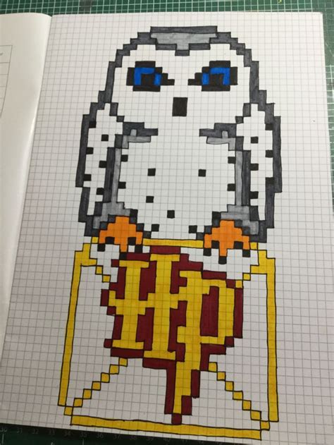 Pixel Art 199 Hedwig Pixel Art Pixel Art Pattern Easy Pixel Art