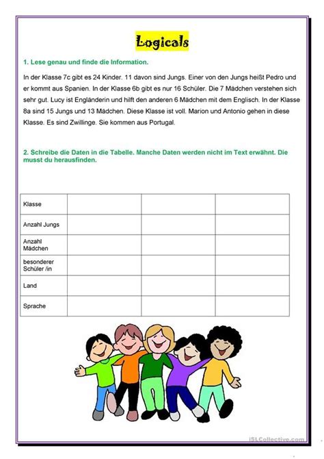 20 texte mit aufgaben und item condition: Logicals: Klassen | Genaues lesen, Mathe 2. klasse ...