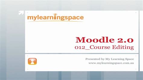 Moodle Course Editing 012 Youtube