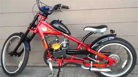 Red Occ Schwinn Stingray 66cc Motorized Bike Youtube