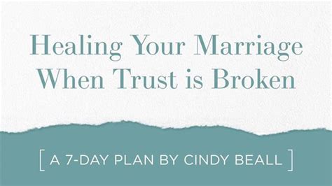 Healing Your Marriage When Trust Is Broken Devotional Reading Plan