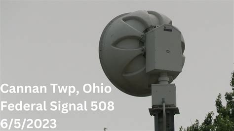 Cannan Twp Ohio Federal Signal 508 Siren Test 1 Minute Alert 65