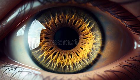 Close Up Of Human Eye With Abstract Patterns Generative AI Stock Image