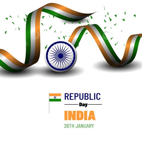 Indian Republic Day Vector Hd Png Images Indian Republic Day Three Dimensional Ribbon Flag