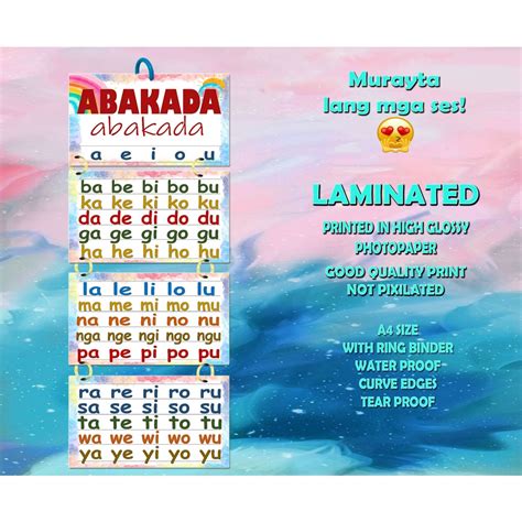 Hanging Wall Chart Abakada Whole Set Unang Hakbang Sa Pag Basa The Best Porn Website