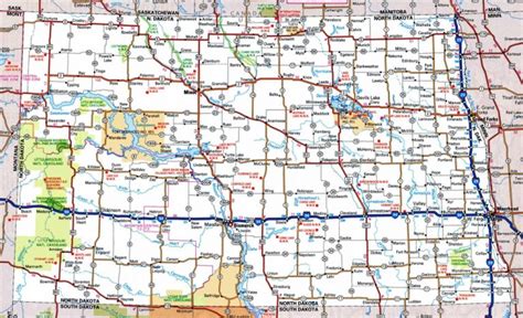 Road Map Of Wyoming And South Dakota And Travel Information Printable