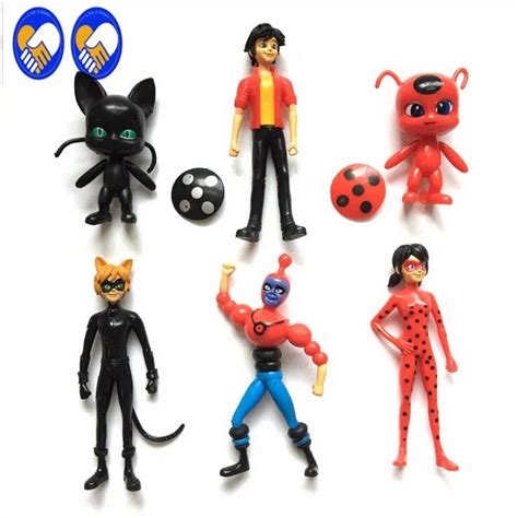 A Toy A Dream 6pcs Miraculous Ladybug Adrien Noir Agreste Cat Action