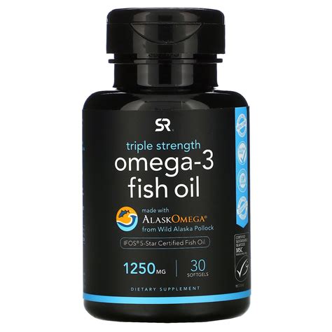 Buy Sports Research Omega 3 Fish Oil Triple Strength 1250 Mg 30