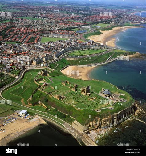 Aerial Image Of Tynemouth Priory And Castle On A Rocky Headland Known