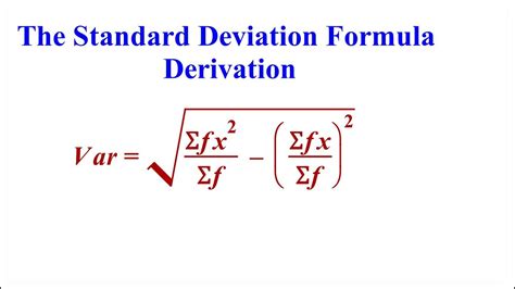 Statistics Deriving The Standard Deviation Formula Kcse2023 Math Youtube