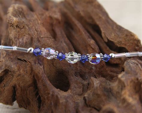 Serenity Something Blue Wedding Sapphire Anklet Swcreations