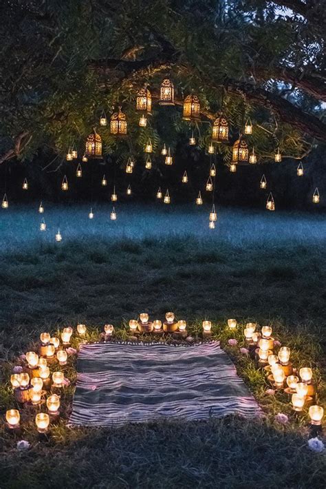 whimsical and lighted woodland wedding ceremony decoration ideas wedding boxes diy wedding
