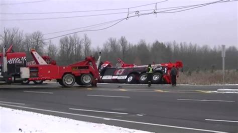 Tow Truck Towing Accident Rollover Crash Remorquage Youtube
