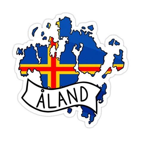 A Sticker With The Map And Flag Of Iceland