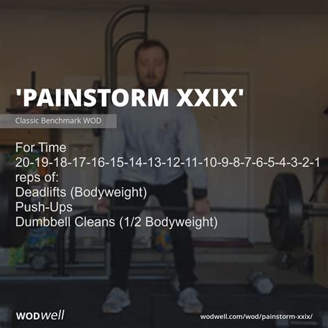 Painstorm Xxix Workout Classic Benchmark Wod Wodwell