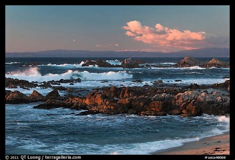 Picturephoto Surf And Rocks At Sunset Monterey Bay Pacific Grove