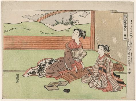 isoda koryusai clearing weather seiran from the series eight views of fashionable arts
