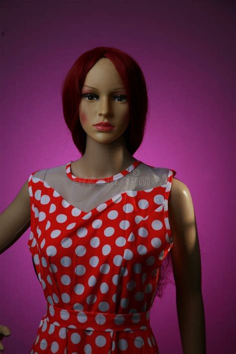 Red Dress Mannequin Stock Photo Image Of Dress Pattern 134527460