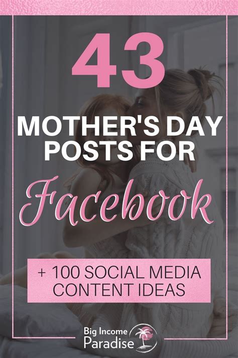 Outstanding Mother S Day Posts For Facebook Mothers Day Post Social Media Design