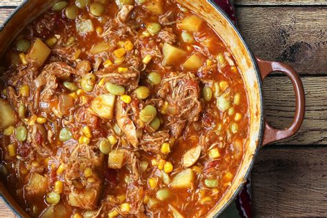 Robin's version is lower in sodium and potassium compared to the original recipe. Brunswick Stew: Origins and Recipes