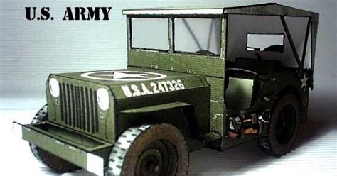 Papermau Jeep Willys 1944 Paper Model Us Army Version By