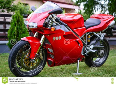 Red Ducati 996s Motorcycle Editorial Image Image Of Chain 72096310