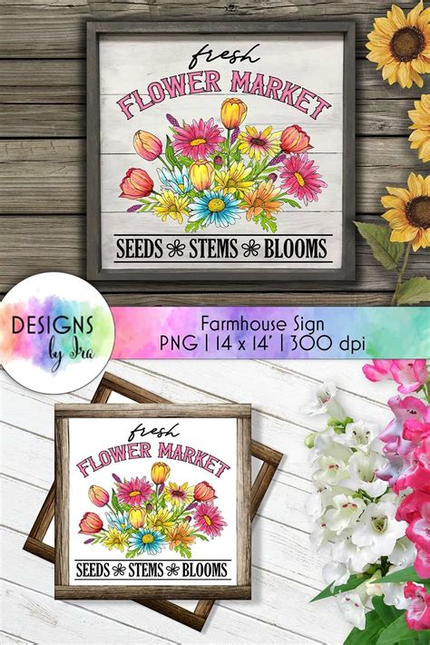 Farm Fresh Flower Market Farmhouse Sign Print