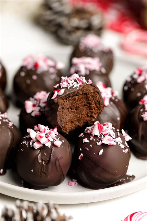 Vegan Peppermint Chocolate Truffles Nadias Healthy Kitchen