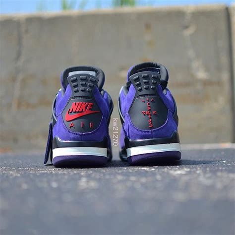 Closer Look Travis Scott X Air Jordan 4 ‘purple Suede Sneaker Freaker