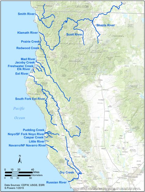 Monitored Rivers North Coast