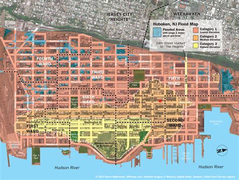 New Hoboken Flood Map With Water Levels Post Hurricane
