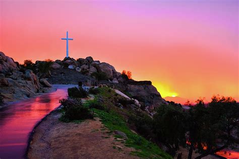 Mount Rubidoux Cross Sunset Photograph By Kyle Hanson Pixels