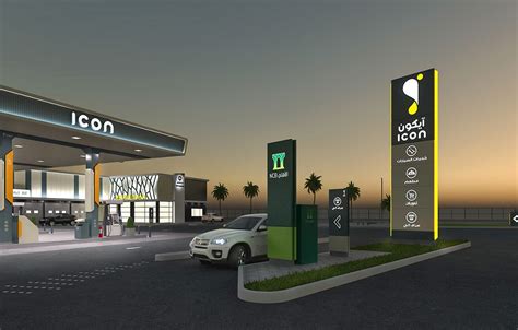 Design Of Gas Station On Behance Gas Station Petrol Station