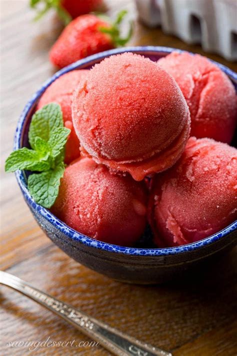 Easy Strawberry Sorbet Recipe Saving Room For Dessert