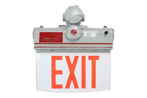 Designed for use with industrial gloves. Larson Electronics - Explosion Proof Exit Sign - Class I ...