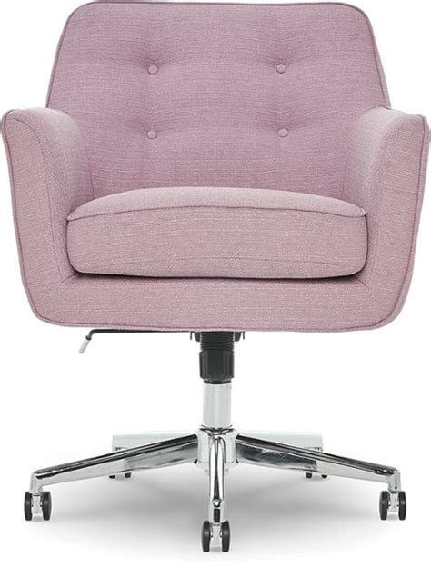Serta Ashland Memory Foam And Twill Fabric Home Office Chair Lilac 47140d
