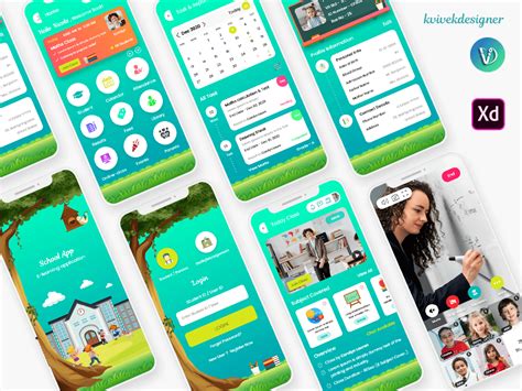 Online School Education Mobile App Ui Kit Uplabs