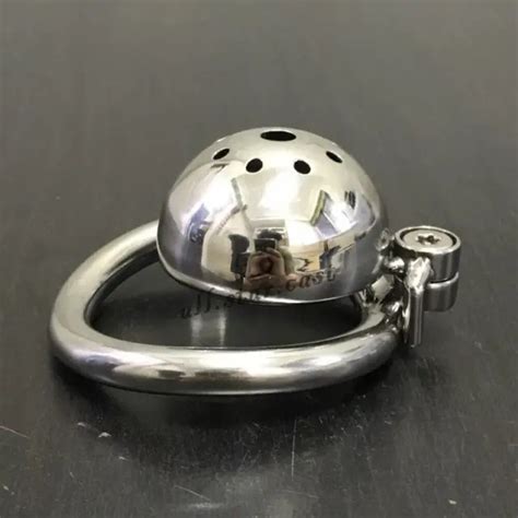 Stainless Steel Male Chastity Device Super Small Cage Men Metal Locking Belt Picclick