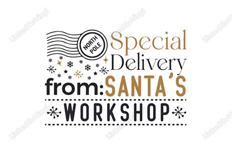 Free Special Delivery From Santa Workshop Craft Design Svg Files