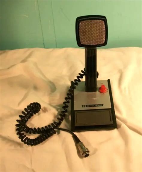 Vintage Shure Model 526t Amplified Desk Microphone For Cb Or Ham Radio