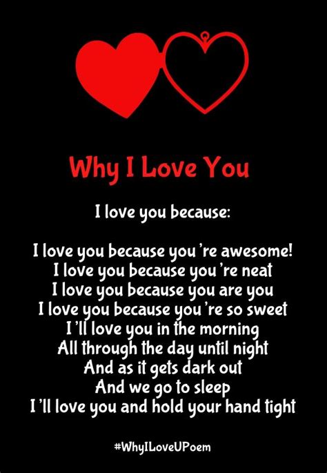 Love Reasons Why I Love You Poems For Her And Him With