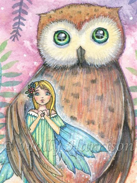 Twilight Companions Fairy And Owl Fine Art By Mollyharrisonart 1800