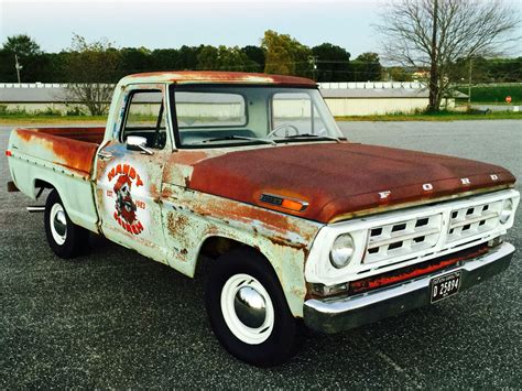 71 F100 Patina Shop Truck Tailgate Bench Shop Truck Farm Trucks Ford