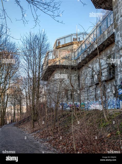 Berlin Volkspark Humboldthain Public Park Anti Aircraft Flak Tower