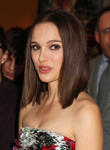 Natalie Portman Hair Style Straight Cut For Fine Hair Medium Length